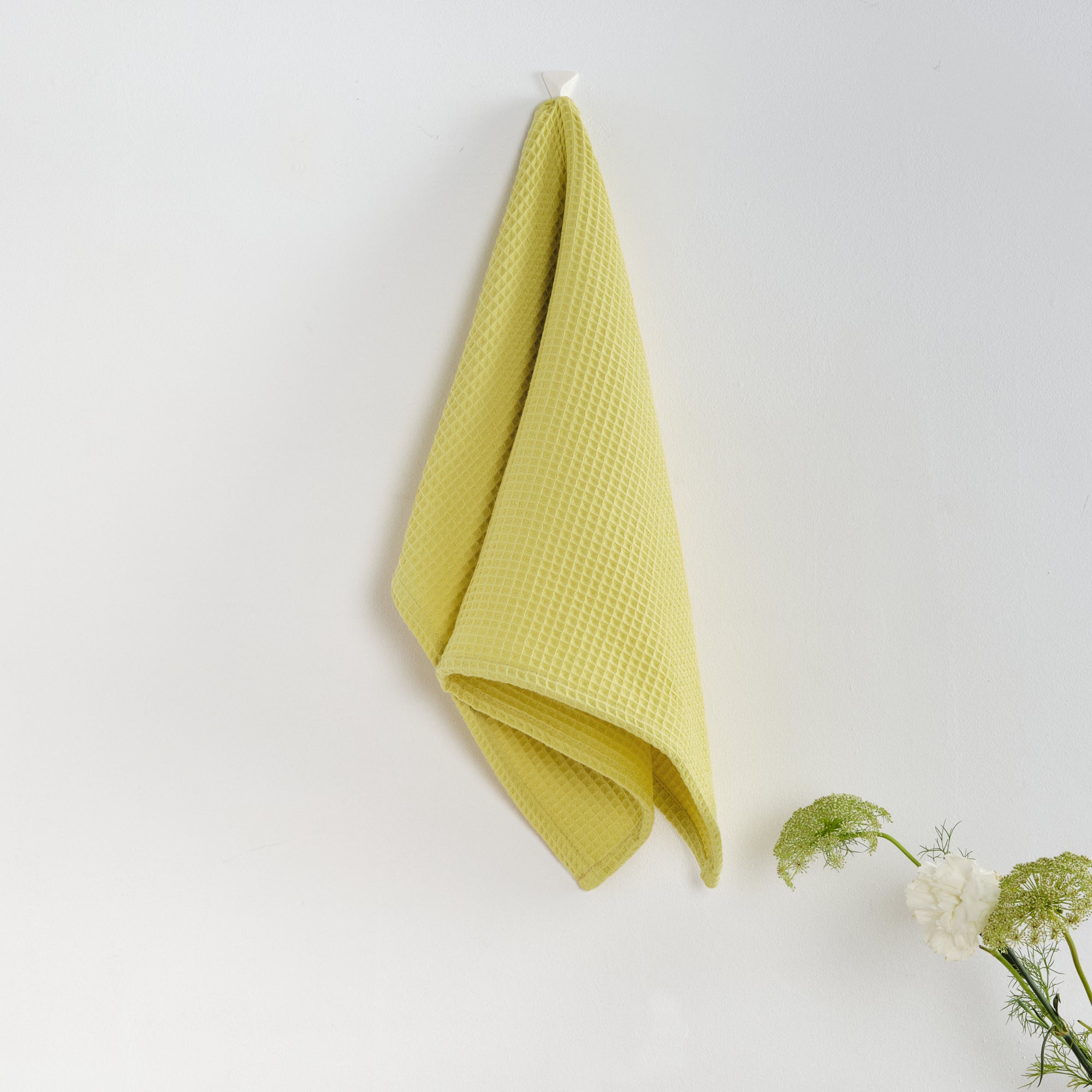Paquet de 2 pièces. Torchon de cuisine gaufré 100% coton Vert Clair